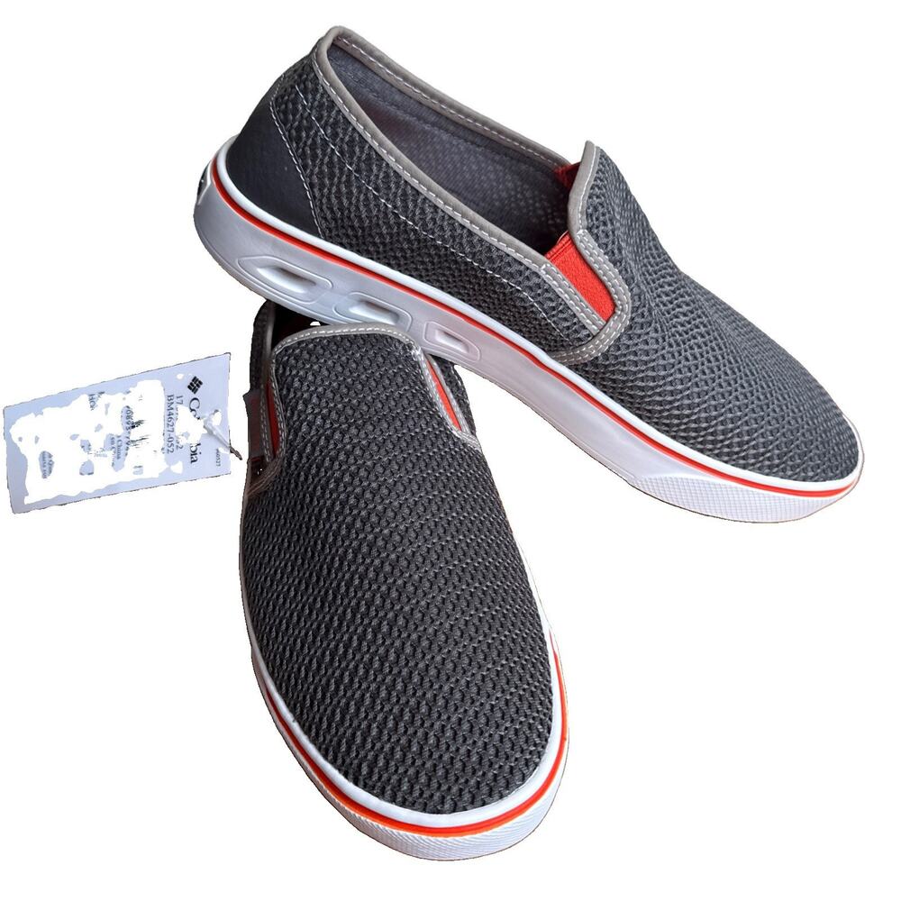 Columbia Spinner Vent Moc Men’s Size 12 Gray/red Quartz NWT And Box